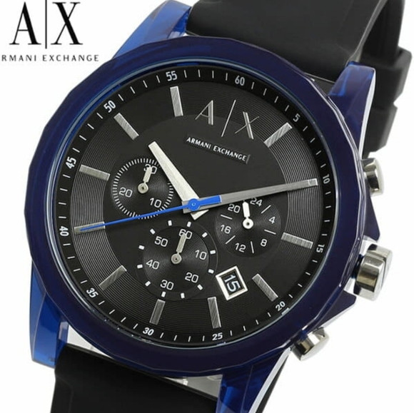 NWOB Armani Exchange AX1339 Black Dial Black Chronograph Men's Watch - Picture 1 of 5